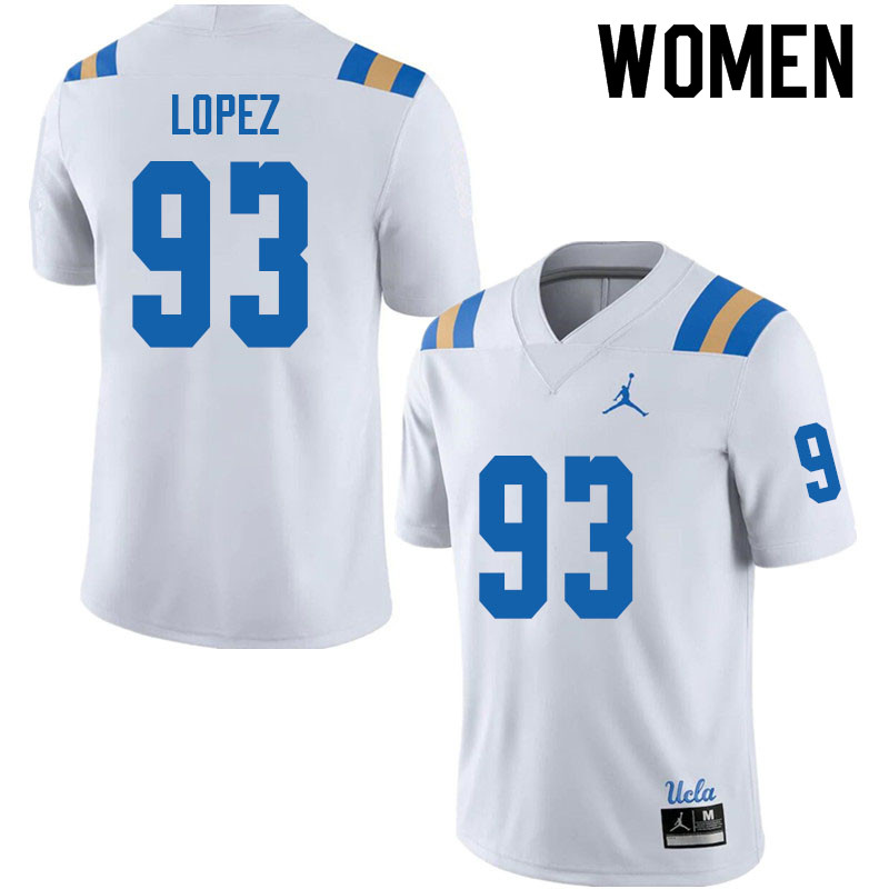 Jordan Brand Women #93 RJ Lopez UCLA Bruins College Football Jerseys Sale-White